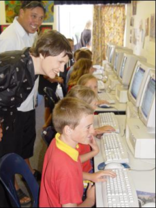 About 12 Helen Clark visits rural schools powered by Lightwire internet