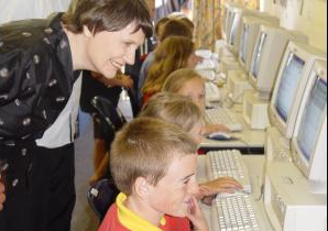 About 34 Helen Clark visits rural schools powered by Lightwire internet