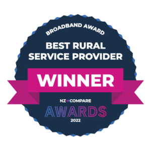 Rural Fibre 1 Best Rural Broadband Provider 2022 by the NZ Compare Awards